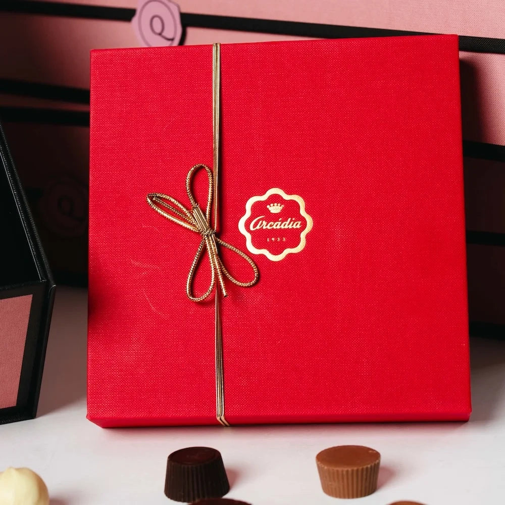 caixa de chocolates Arcádia sortido premium 250g cor vermelho