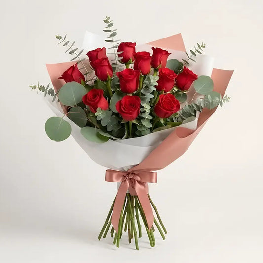 Ramo 12 Rosas Vermelhas Frontal