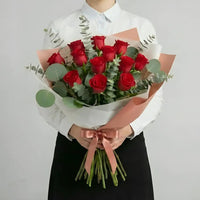 Bouquet Premium de 12 Roses Rouges